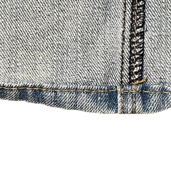 Forever 21 Denim Jean Skirt Size Small Light Blue Lace Up Tie Womens 26X12.5 - Picture 4 of 10